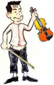 Pelao with violin